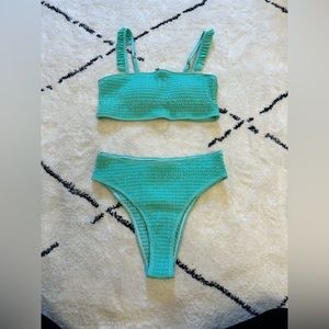 Bikini set ruffle smocked